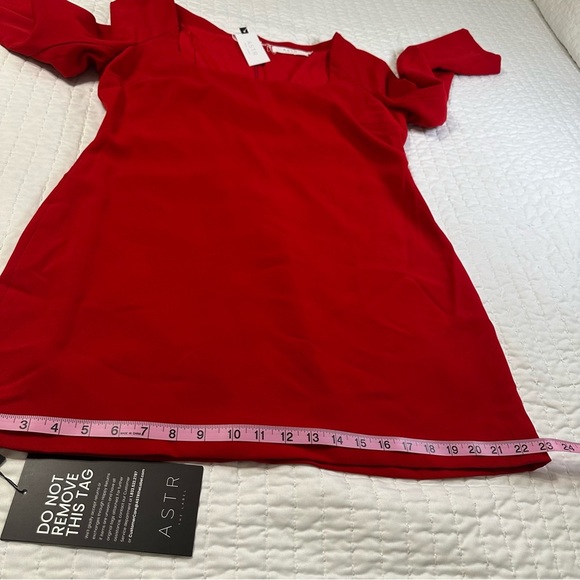 ASTR The Label Calanthe  Long Sleeve Minidress Cocktail In Red - Picture 7 of 16
